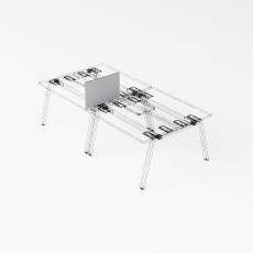 Strike Экран настольный торцевой промежуточный меламиновый 600х18х400 UDSMLI060 крепеж белый Strike